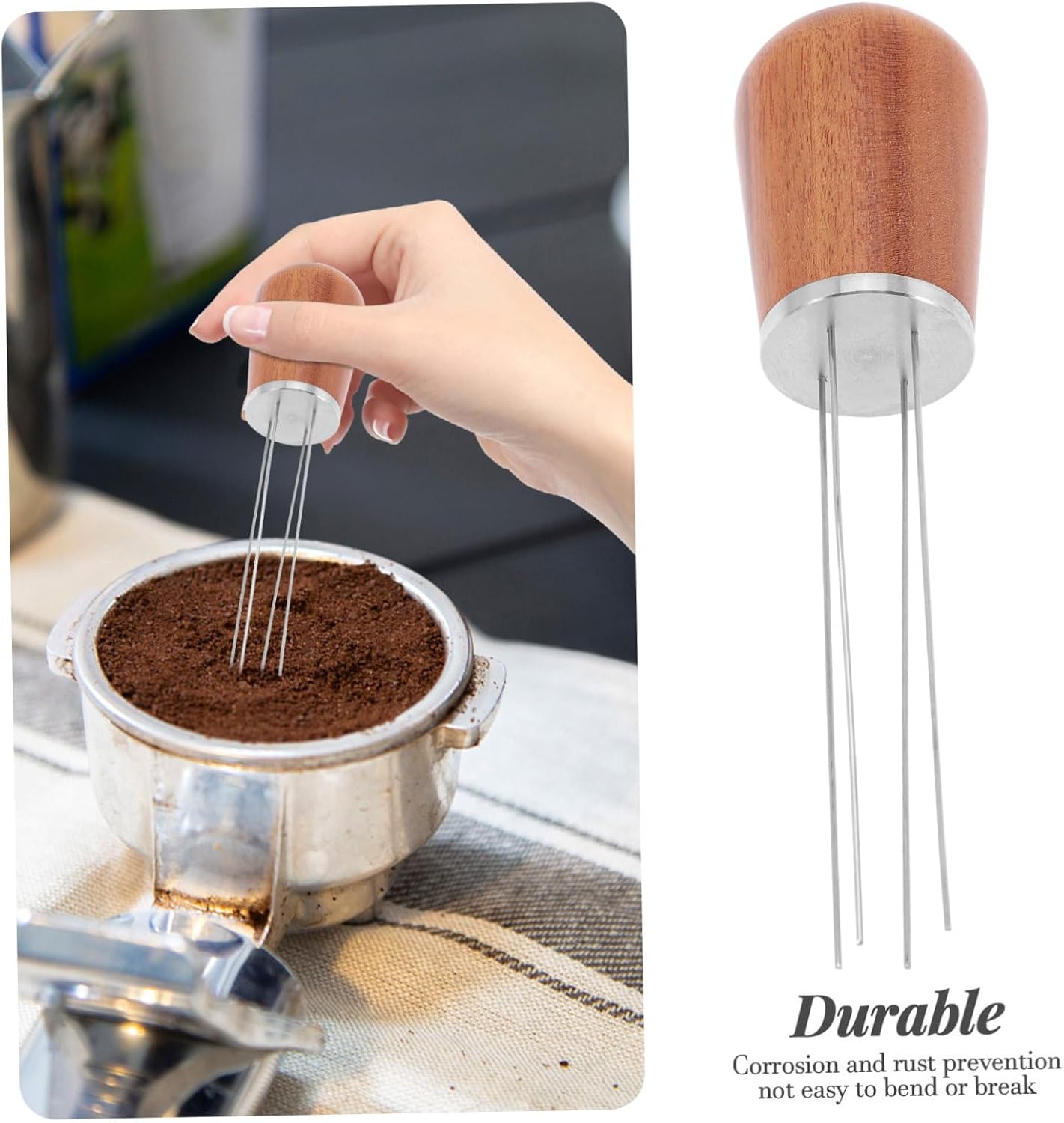 MAGICLULU 2pcs Espresso Mixing Stick Needle Stirrer Coffee Stirrer Tool Handle Design for Professional Personal Use