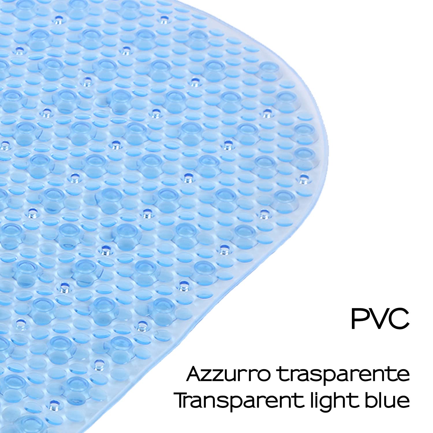 Tappeto Antiscivolo Per Vasca Azzurro - In Resina, Lavabile In Lavatrice, Made In Italy - Foto 7