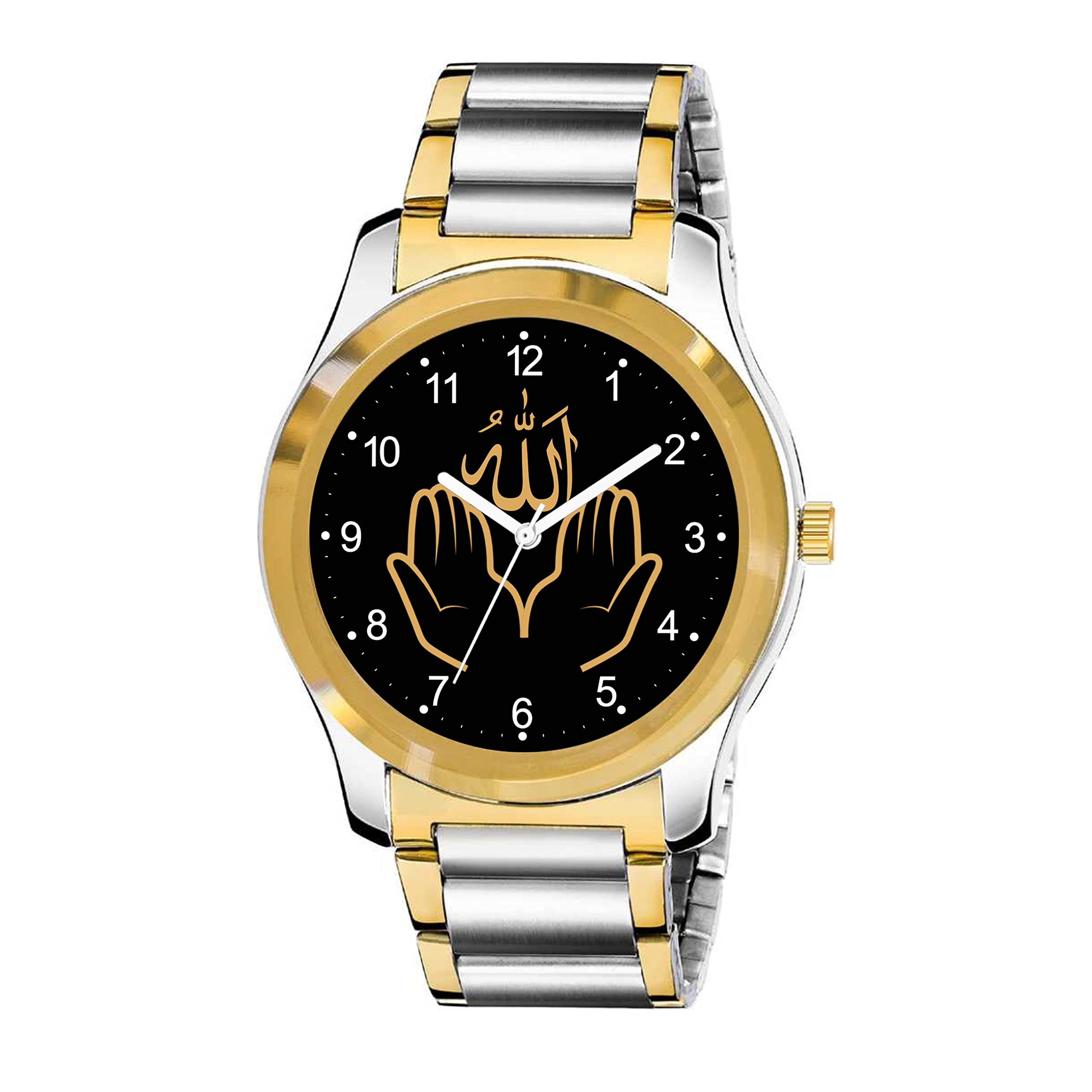 Red Robin Analogue Islamic Allah Ki Dua Design Round Numeric Dial Latest Fashion Attractive Black Leather Strap Stylish Wrist Watch for Men and Boys, Pack of 1 - NUMGPMen (B0B5VP3G5C) Amazon Price History, Amazon Price Tracker