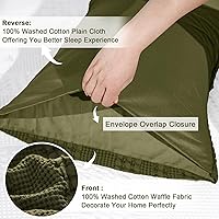 Vista 44 de PHF Fundas de almohada 100% algodón con tejido de gofre de 24 x 24 pulgadas, paquete de 2 fundas cuadradas para decoración elegante del hogar, sin