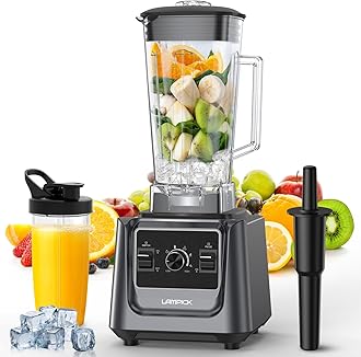 LAMPICK Blenders for Kitchen, 2000W Blender for Smoothies 35000 RPM Professional Grade High-Speed Smothie Blender with 68oz Pitcher & 27oz To-Go Cup for Smoothies, Ice, and Frozen Fruit