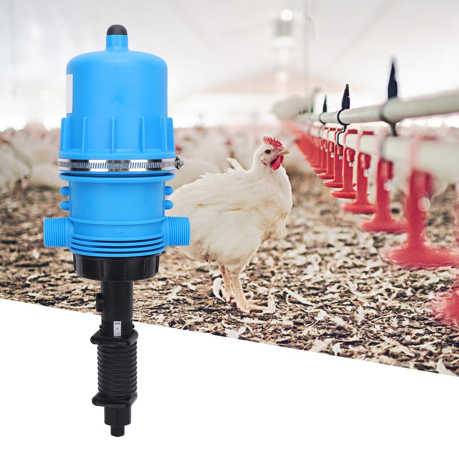 Iniettore di Fertilizzante Ghisa G1/G3/4, 0,4% - 4% Dosaggio di Irrigazione a Goccia Regolabile - Kit Completo con Chiave, Adattatori e Accessori di Installazione