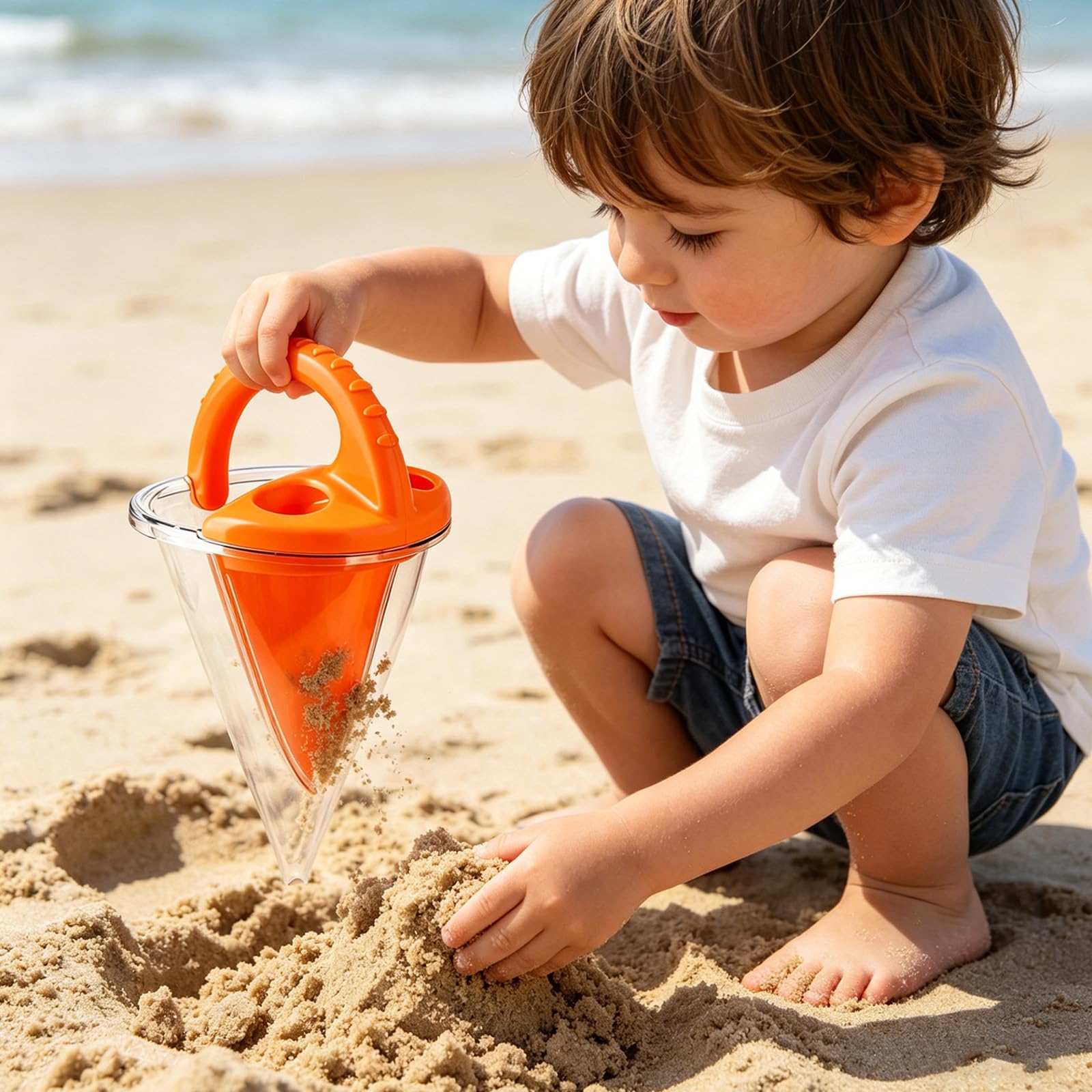 Strand-Sand-Trichter, Sand- und Wasser-Mischtropfer, Strandspielzeug(Gn+y)