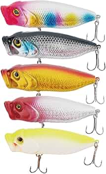 Amazon.co.jp: 【オルルド釣具】ルアーセット 5個 8cm 14g ポッパー B