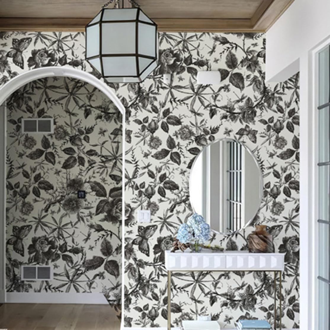 Amazon.co.jp: QQZSG 壁紙 のり付き ボタニカル柄 クロス