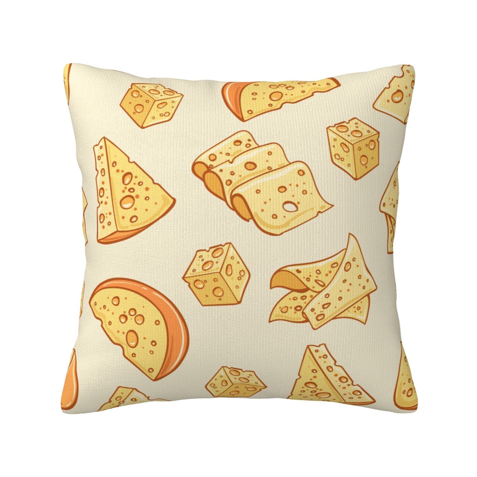 Shanxinanuozhengshangmaoyouxiangongsi Throw Pillow Cover 1169 Cushion Cover 45X45cm Yellow Cheese Pattern Throw Pillow Cover Decor Design Pillow Cover Outdoor Pillow Case For Daughter, Mom, Coworker