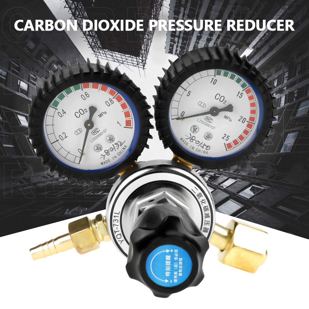 CO2 Druck Regulator CO2 Gasflaschen Regulator Kohlendioxid Schweiß Druckminderer für Schweißen und Zerschneiden