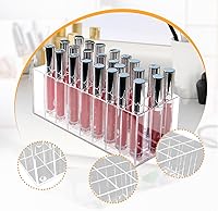 Vista 2 de 24 Slot Acrylic Lipstick Organizer Makeup Brush Holder Cosmetic Display Case for Drawer Dorm Bedroom Vanity
