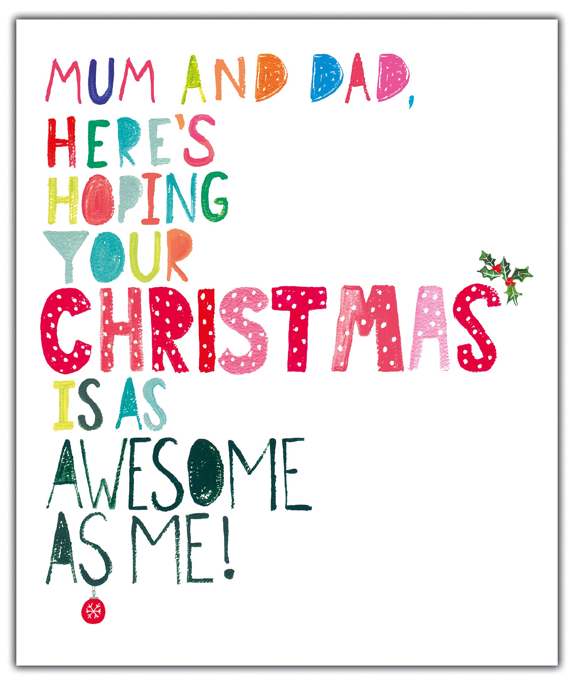 Emotional Rescue Mum And Dad Christmas Card, Funny Christmas Cards Mum And Dad, Xmas Card For Mum And Dad, Mum And Dad Christmas Card For Them Funny, Christmas Cards Mum And Dad, Multi (XFW2289)