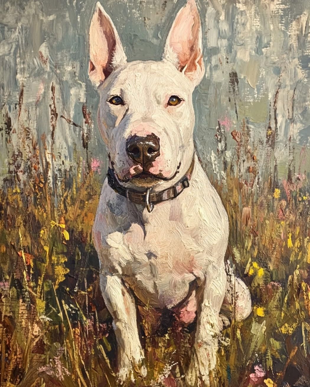 Wanmiu Paint By Numbers For Adults, 40X50 Cm Acrylic Oil Paints By Numbers For Adults Beginner Kids Bull Terrier (2) Painting Kit With 4 Brushes Watercolor Paints Easy