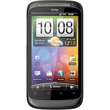 HTC Desire S Smartphone (9,4 cm (3,7 Zoll) Display, Touchscreen, 5 Megapixel Kamera, Android OS) muted black