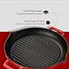 Lava Casting Round Frying Pan with Metal Handle, 30cm, Red