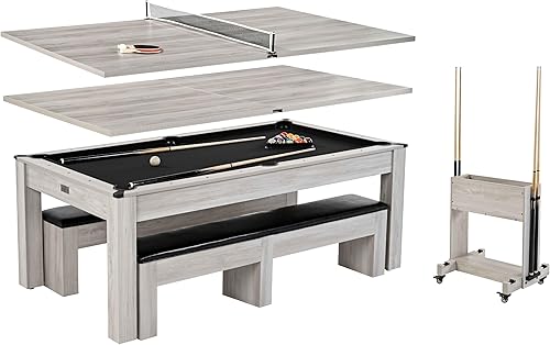 Miniatura 1 de Multiple Styles Pool Tables, Preassembled Playfields with Complete Billiard Accessory Sets, Perfect for Family Game Rooms