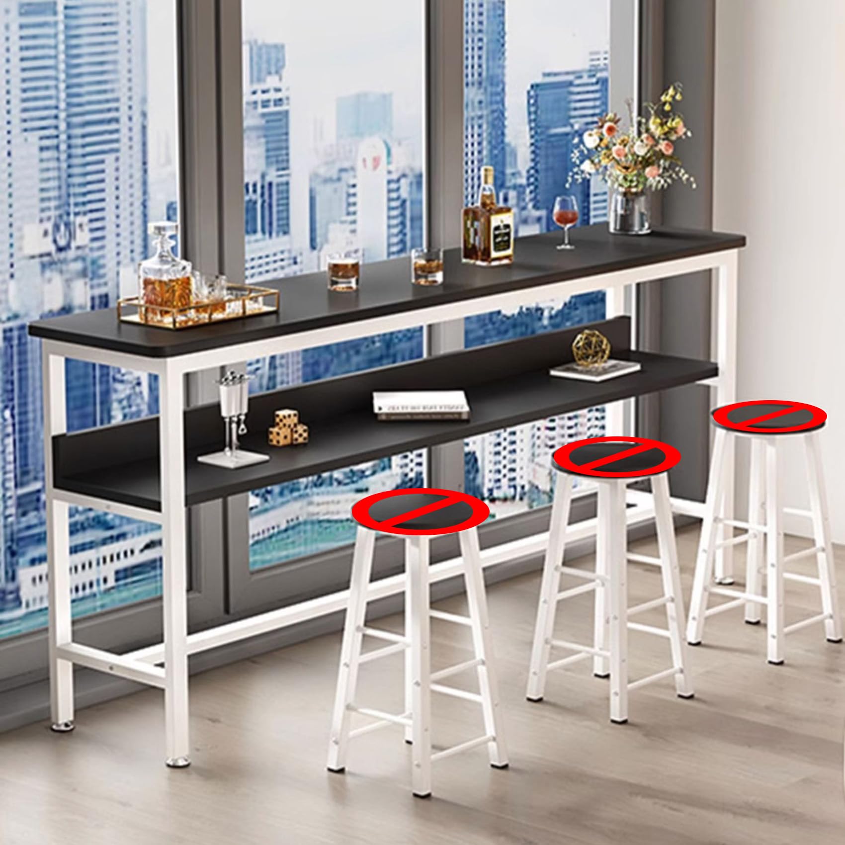 Amazon｜FORRTYカウンターテーブル カウンターテーブル高さ100cm バー