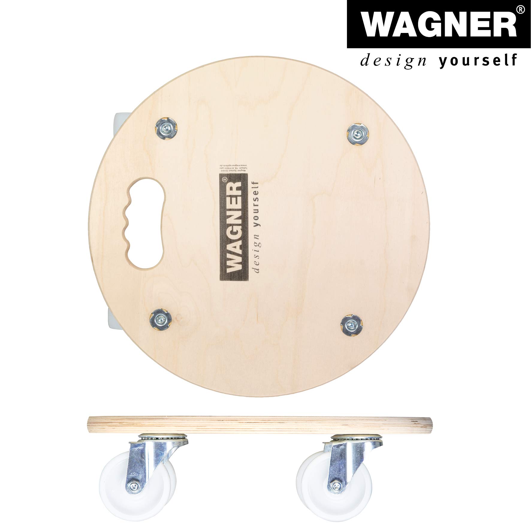 WAGNER Carrello da trasporto MM 1137 I Ø 38 cm I manico ergonomico - ideale per oggetti ingombranti, vasi e piante I portata 250 kg I molto mobile I certificato FSC® - 20113701