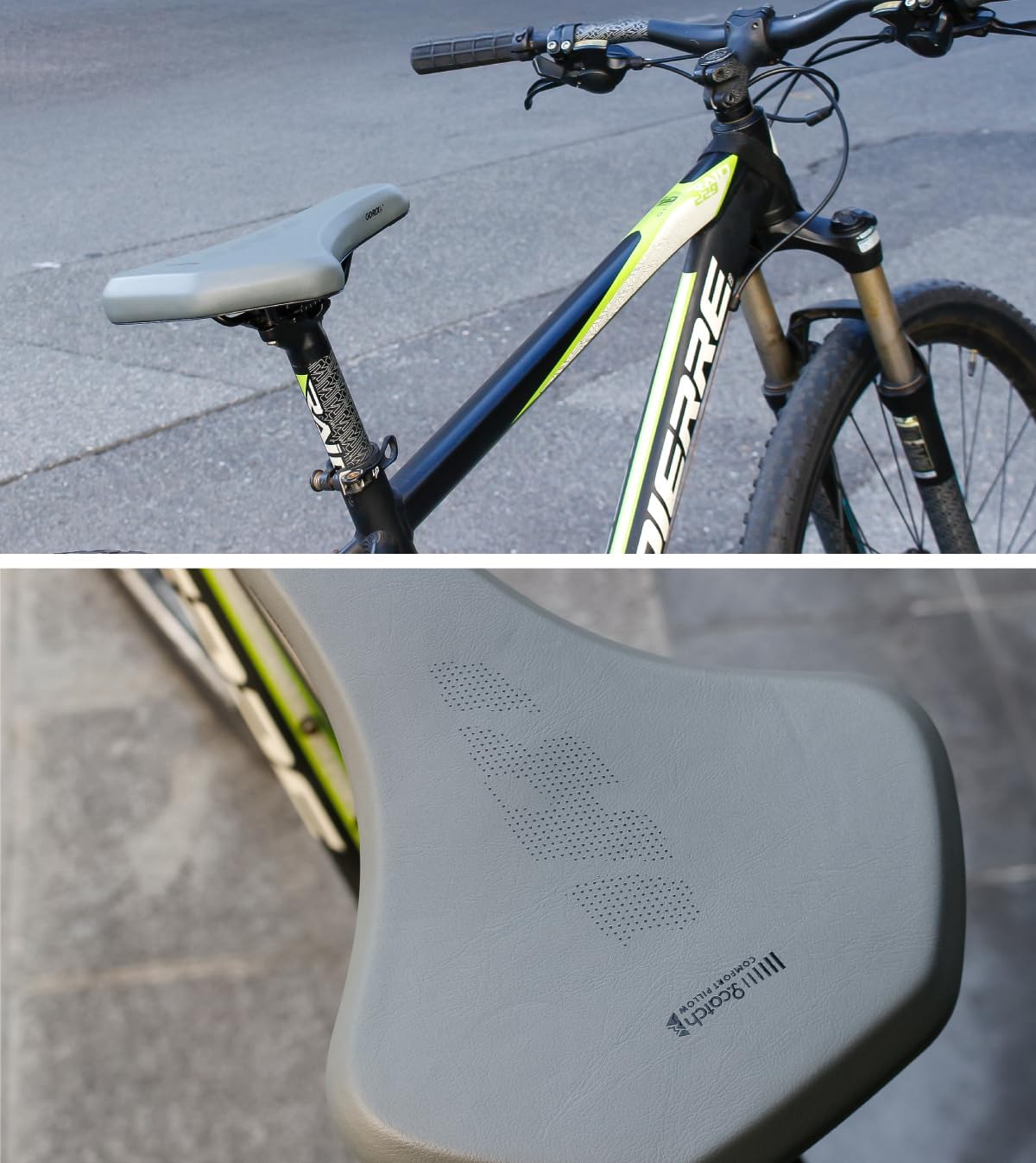 GORIX Bike Saddle Seat High Resilience Cushion Relaxed Posture Wide E-Bike Mountain Road Bicycle (GC-PILLOW3D)