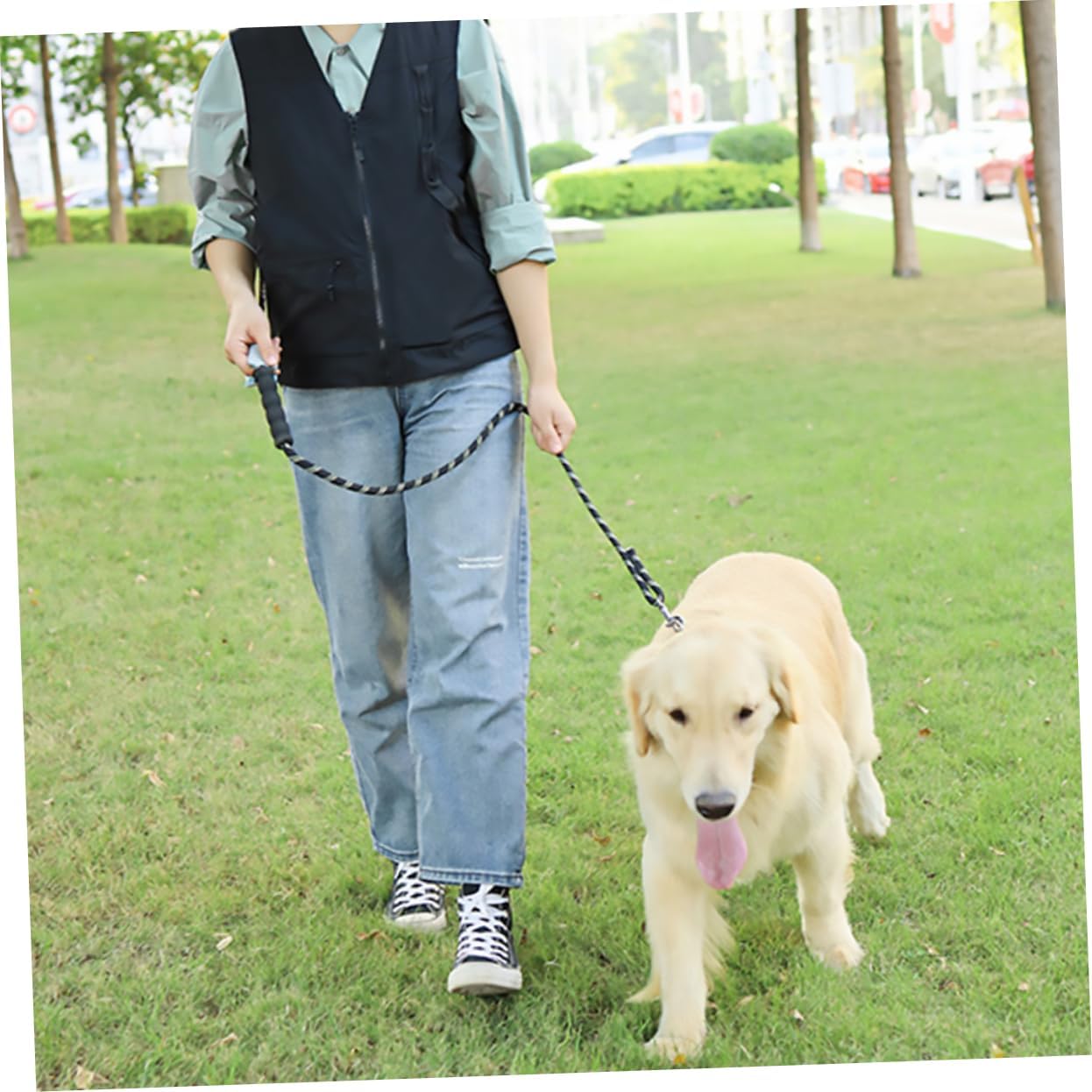 Mikikit Pet Owner Training Vest Fit Multi-Pocket Design for Dog Handler Obedience Training Lightweight for Outdoor Activities