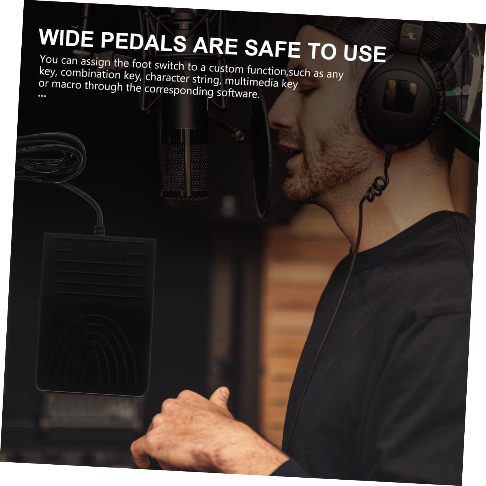 ARTIBETTER Single Foot Control Footswitch Game Foot Control Keyboard Minimal Resistance for Easy