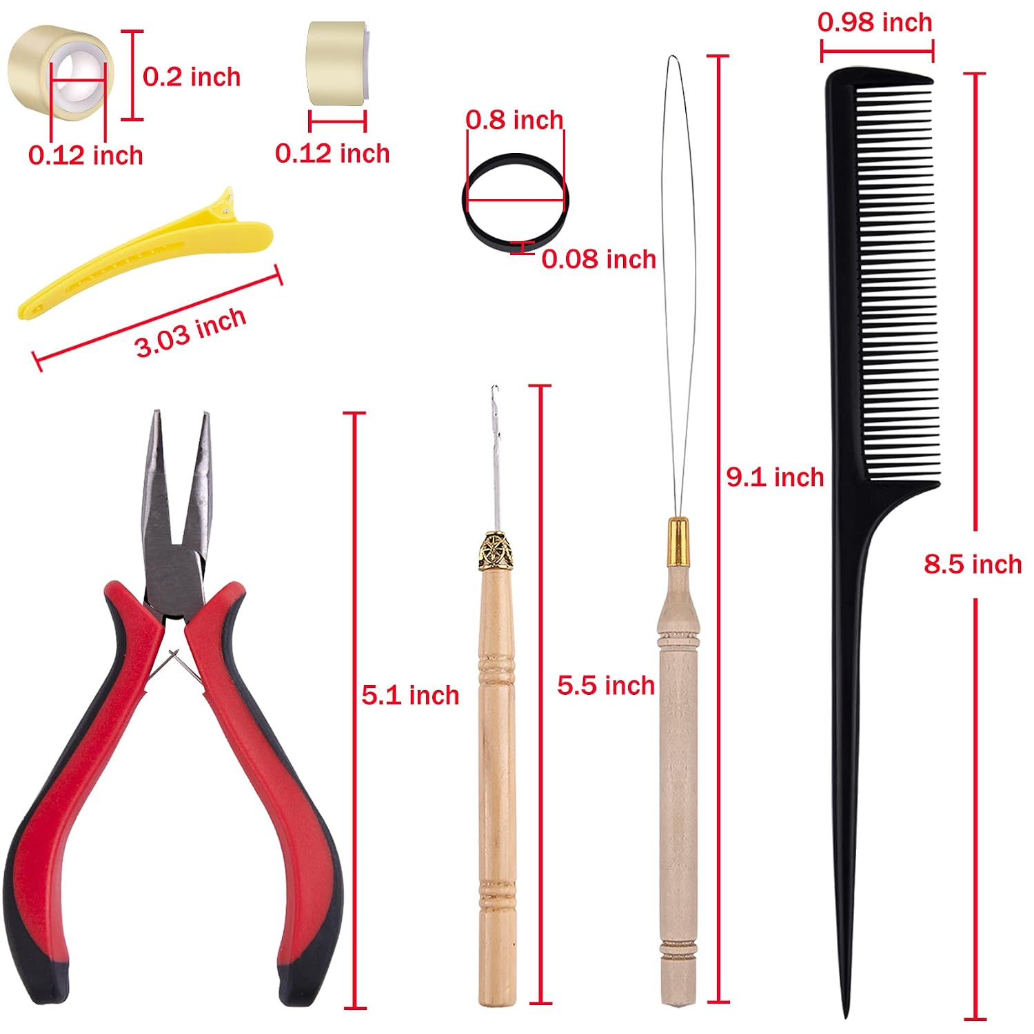 Duufin Hair Extension Tool 500 Pcs Blonde Hair Extension Beads With Tools image 2