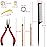 Duufin Hair Extensions Kit 500 Pcs Blonde Micro Ring Beads 1 Micro Beads Plier 2 Hook Needle Pulling Loop 4 Plastic Alligator Hair Clips 1 Comb and 2 Bags Black Mini Rubber Hair Elastic