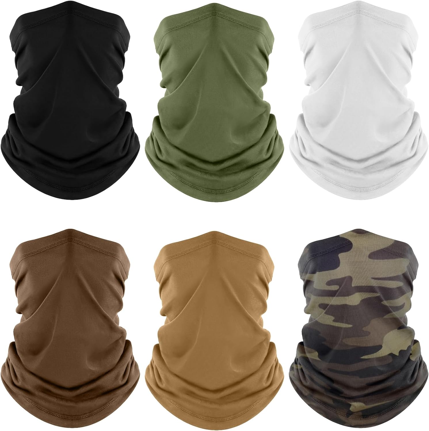 Fuinloth Neck Gaiter, 6 Pack Cooling UV Protection Bandana Buff Face Mask Gator Scarf for Men Women Fuinloth Neck Gaiter, 6 Pack Cooling UV Protection Bandana Buff Face Mask Gator Scarf for Men Women