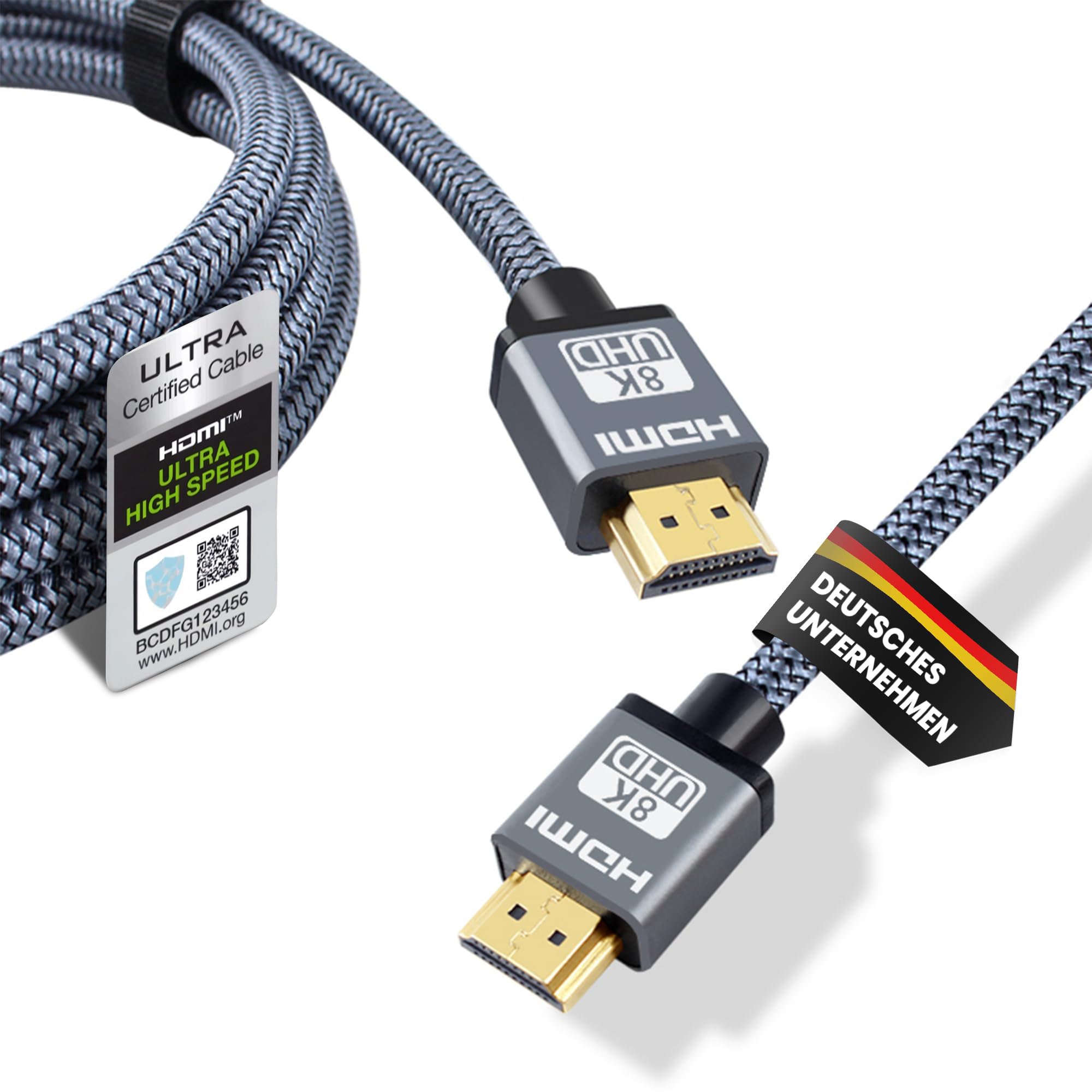 audio pirates – PERFORMANCE OMEGA COLLECTION - HDMI 2.1 Kabel | 48Gbit/s Ultra High Speed HDMI-Kabel | 10/8K@60Hz, 4K@240Hz | eARC, HDR10+, Dolby Vision | (1er Pack – 1 Meter)
