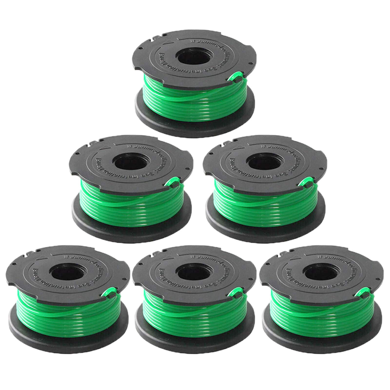 LIYYOO20ft 0.080 Inch SF-080 String Trimmer Replacement Auto Feed Spool Line Compatible with GH3000 LST540 LST540B GH3000R SF-080-BKP String Trimmer(6 Pack)