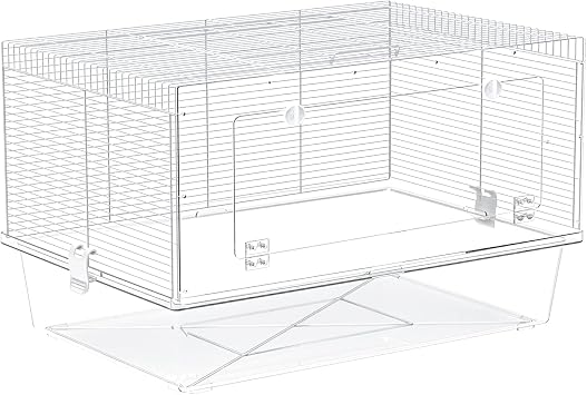 BUCATSTATE Hamster Cage with Acrylic Door Small Animal Cage and Habitats with Accessories for Dwarf Syrian Hamsters Degus Mices 19.7" L*13" W* 13.4" H