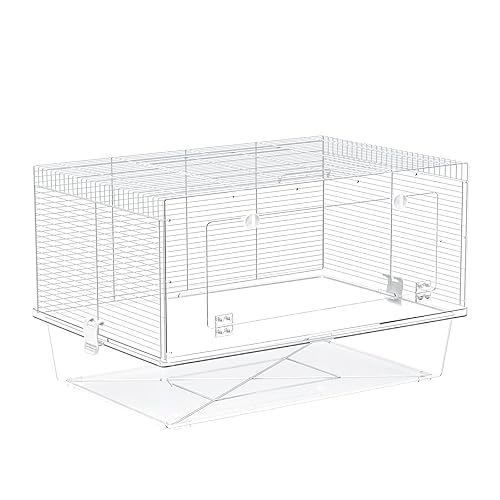 BUCATSTATE Hamster Cage with Acrylic Door Small Animal Cage and Habitats with Accessories for Dwarf Syrian Hamsters Degus Mices 19.7" L*13" W* 13.4" H