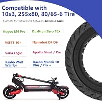 Prodrocam 10 Hüvelykes Piros Tömör Gumi Elektromos Roller Joyor Y8-S Kukirin G2 Max Kugoo M4 Pro - red 2