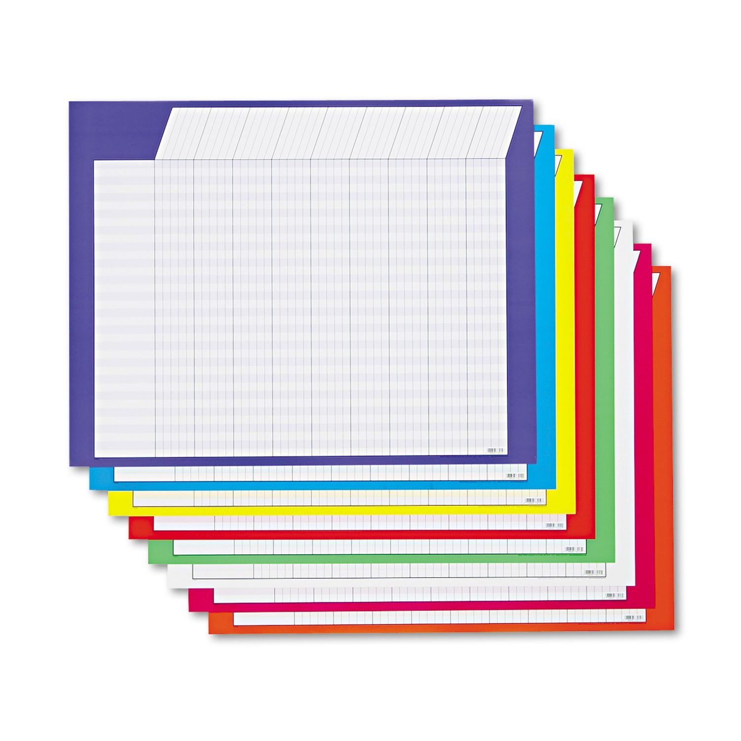 Trend T73902 Horizontal Incentive Chart Pack, 28w x 22h, Assorted Colors, 8/Pack (TEPT73902)