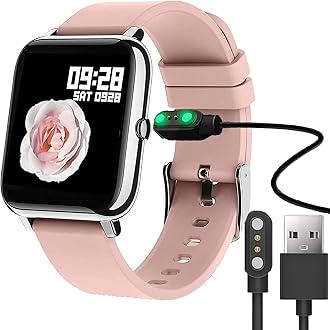 GiaogorCompatible with Donerton Smartwatch Charger, Magnetic USB Charging Cable Replacement for P22 Smartwatch, Black