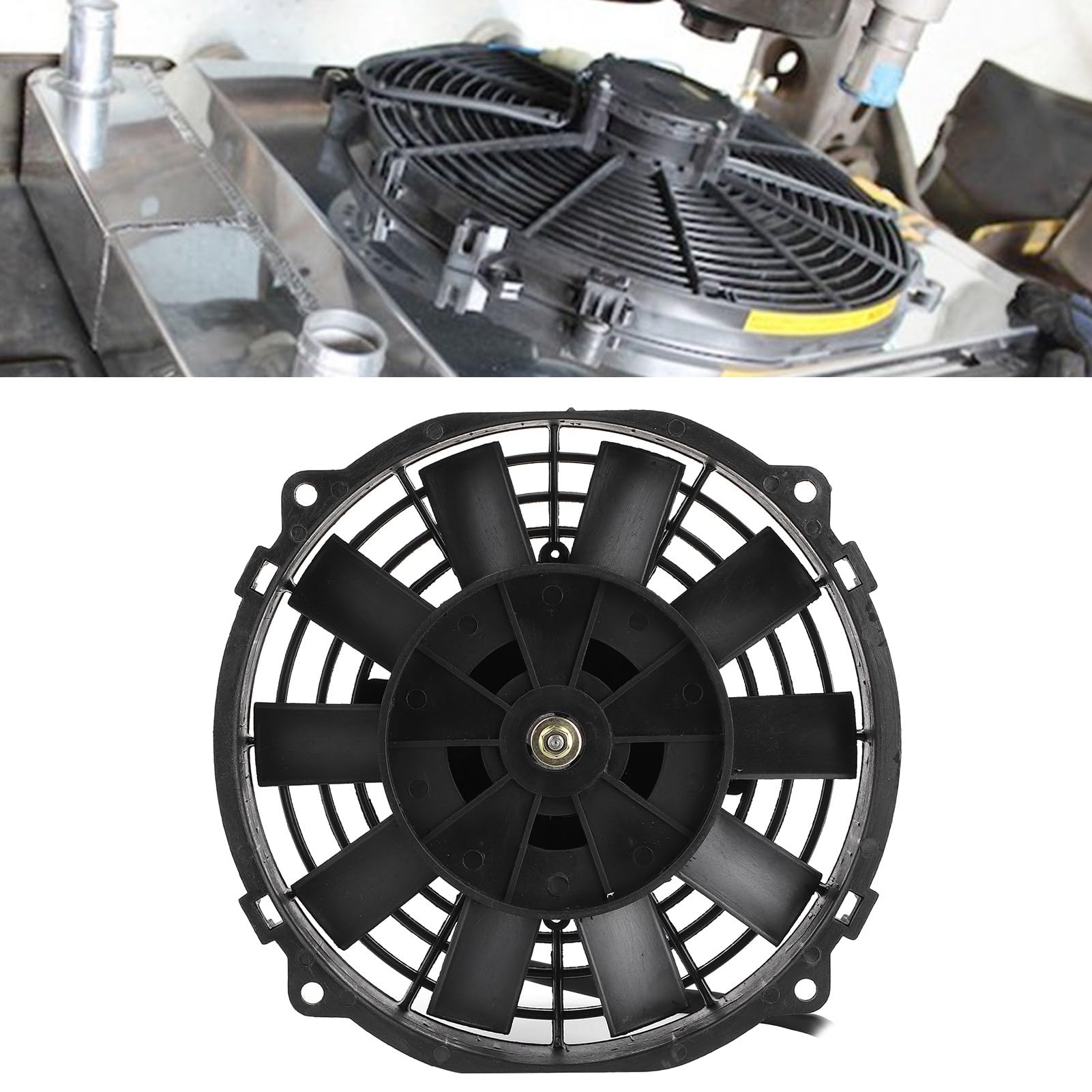 Jtron Universal Elektro Kühlerlüfter Slim Fan Push Pull Motorblatt FAN
