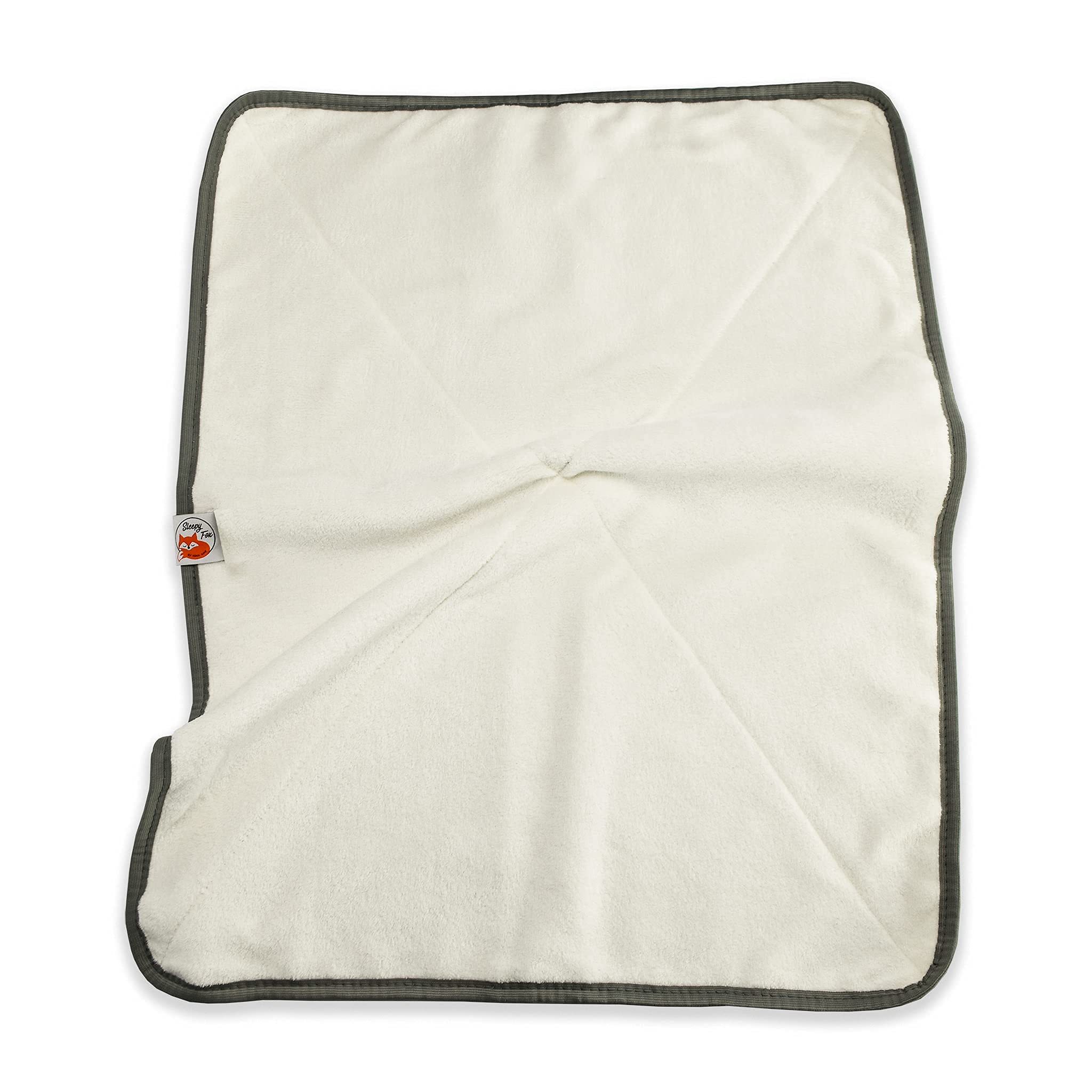 Sleepy Fox Snuggle - Manta para gatos y perros con forro polar Sherpa (100 x 140 cm), color gris