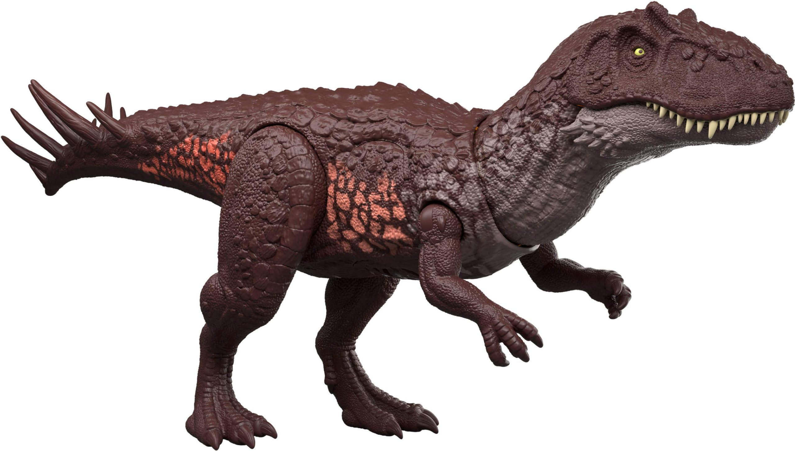 Mattel Jurassic World Wild Roar Metriacanthosaurus Dinosaur Action Figure Toy, Sounds & Attack & Lights, Scan Code for Digital Play, JKL83
