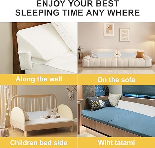 Miniatura 8 de IDKETSO Almohada de cuña de cama tamaño Queen para cabecero, almohada de cabecero, cuña de colchón, almohada de refuerzo para cerrar el espacio