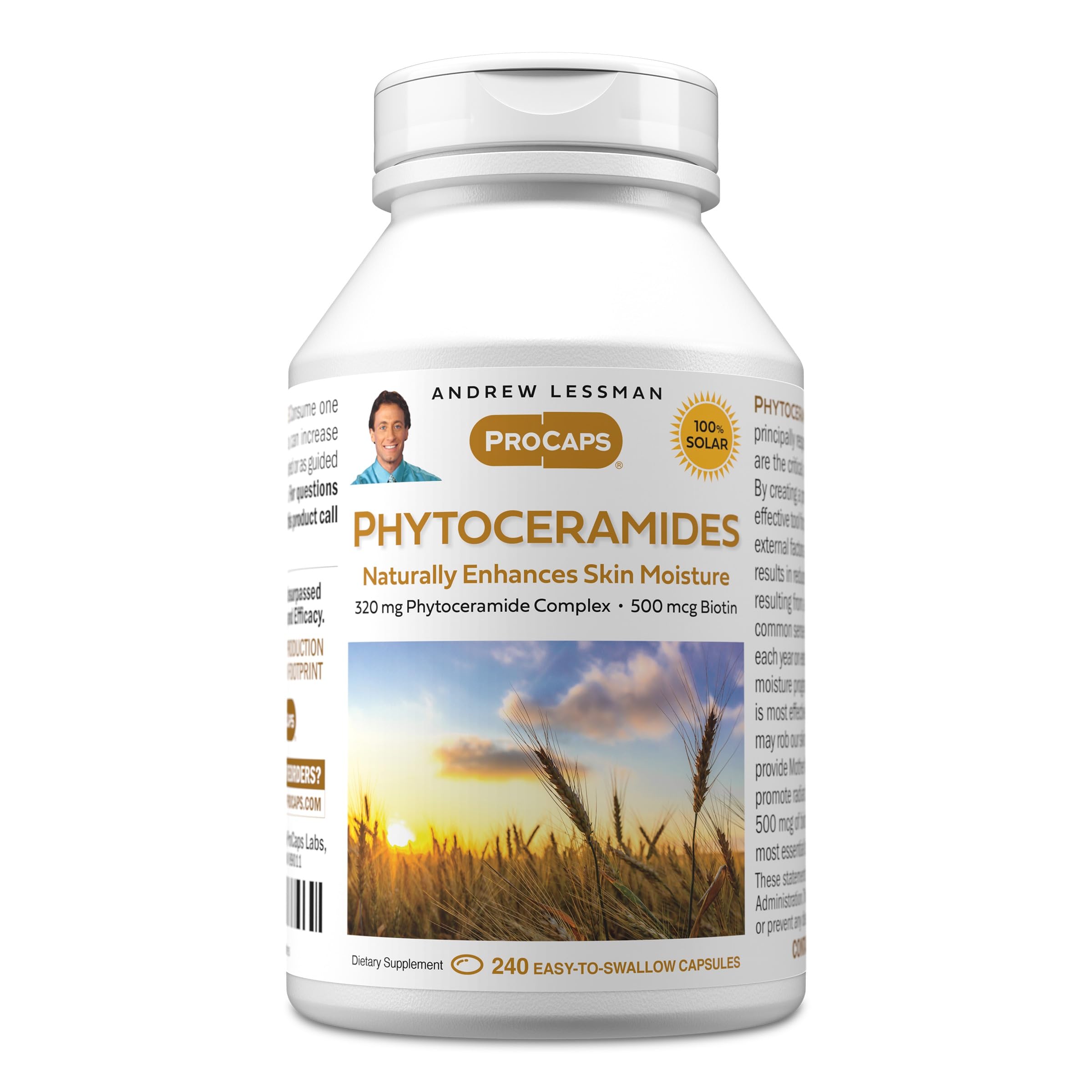 ANDREW LESSMAN Phytoceramides Skin Supplement, 240 Softgels 240 Count (Pack of 1)