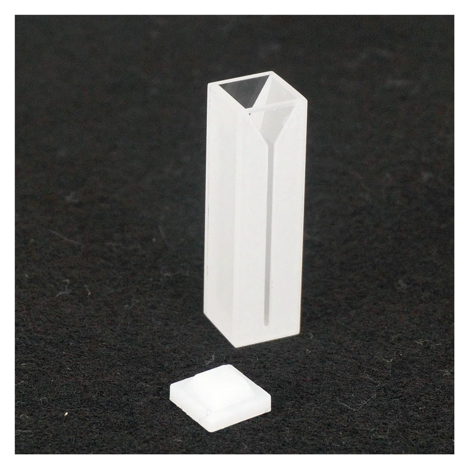 MENGKE 350ul 10mm Path Lenth Micro Cubeta De Cuarzo Con Paredes Heladas Y Tapa