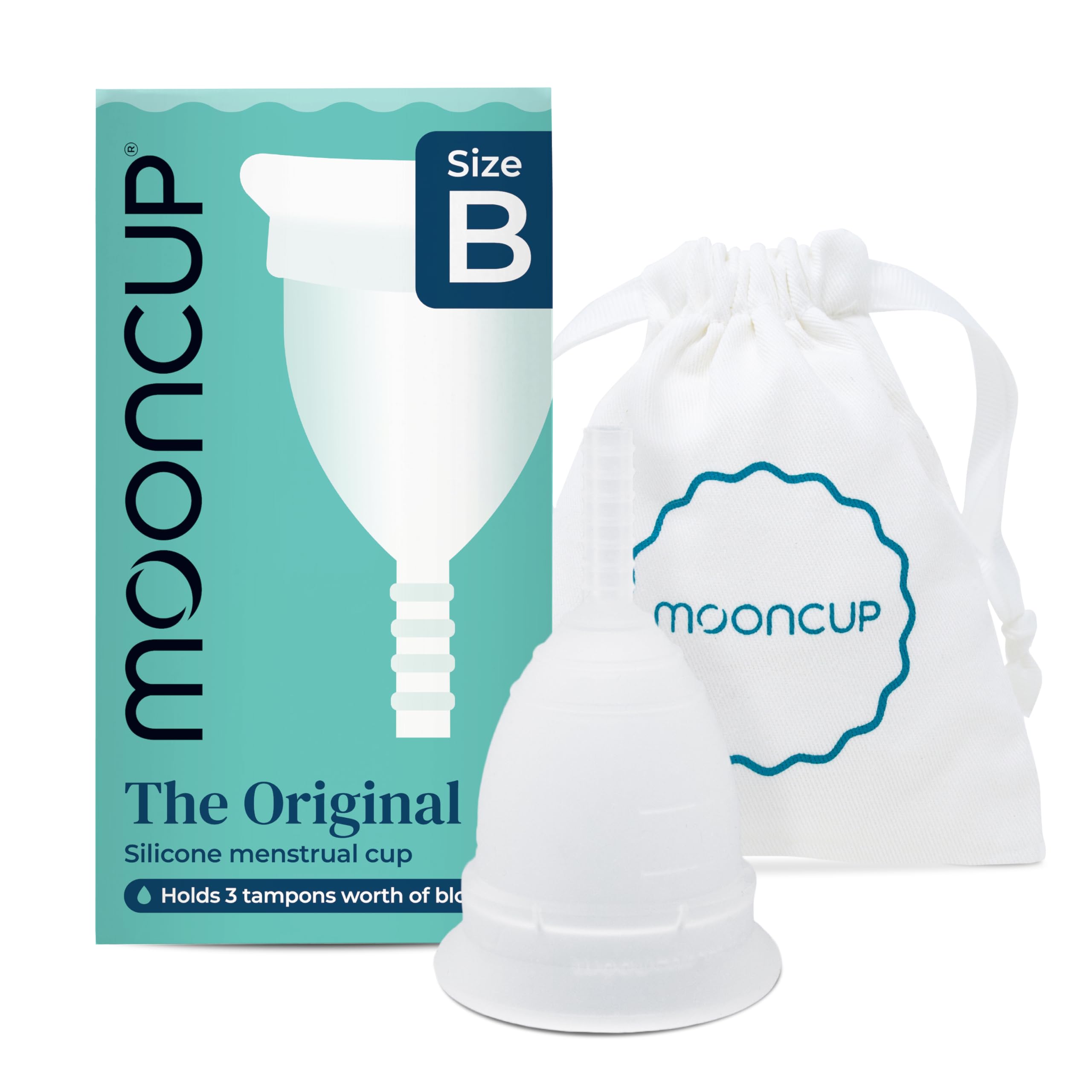 The Original Silicone Menstrual Cup, Reusable, Ultra Soft & Easy Insert, Great for Heavy Flow Periods, Size B, Age 30 or Under (Pack of 1)