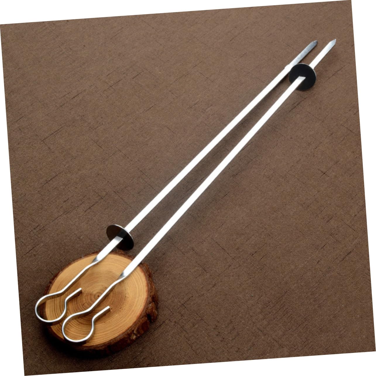 Spiedini Barbecue in Acciaio Inox 20 Pezzi, Piatti, Argento