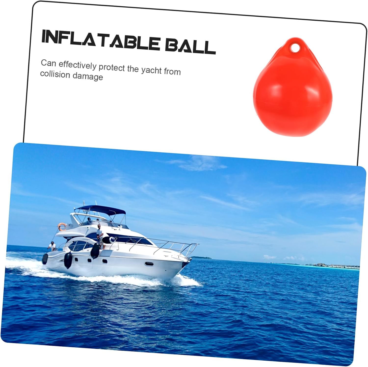 Yardwe Inflatable Boat Docking Bumper Kayak Protector Easy Installation for Secure Mooring Versatile Docking Ball for Boats and Yachts Lightweight and Portable Design