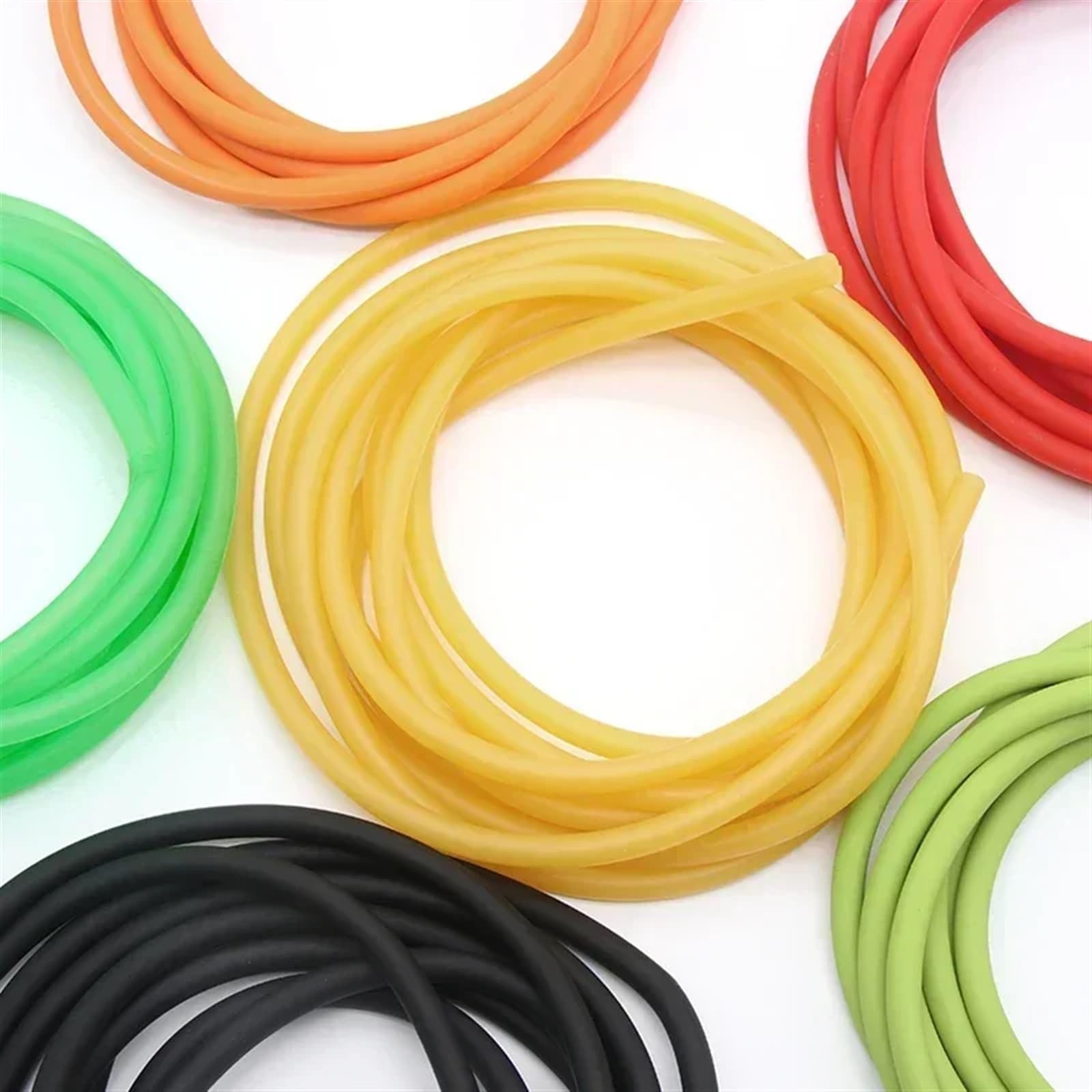 Tubo de Goma Mangueras de goma látex color IDxOD 1,6~10 mm banda elástica tubo alta resistencia(Yellow,10 METERS_ID 6MM X OD 10MM)