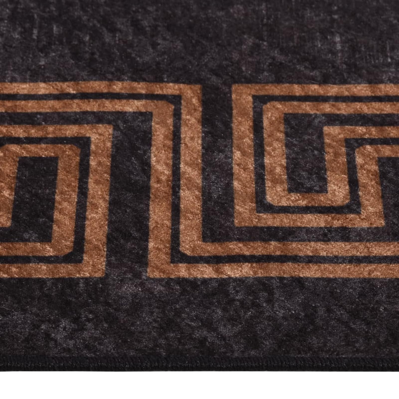BaraSh Tapis Lavable antidérapant 80x300 cm Noir et doré,Tapis De Couloir,Tapis De Passage Couloir,Tapis De Décoration