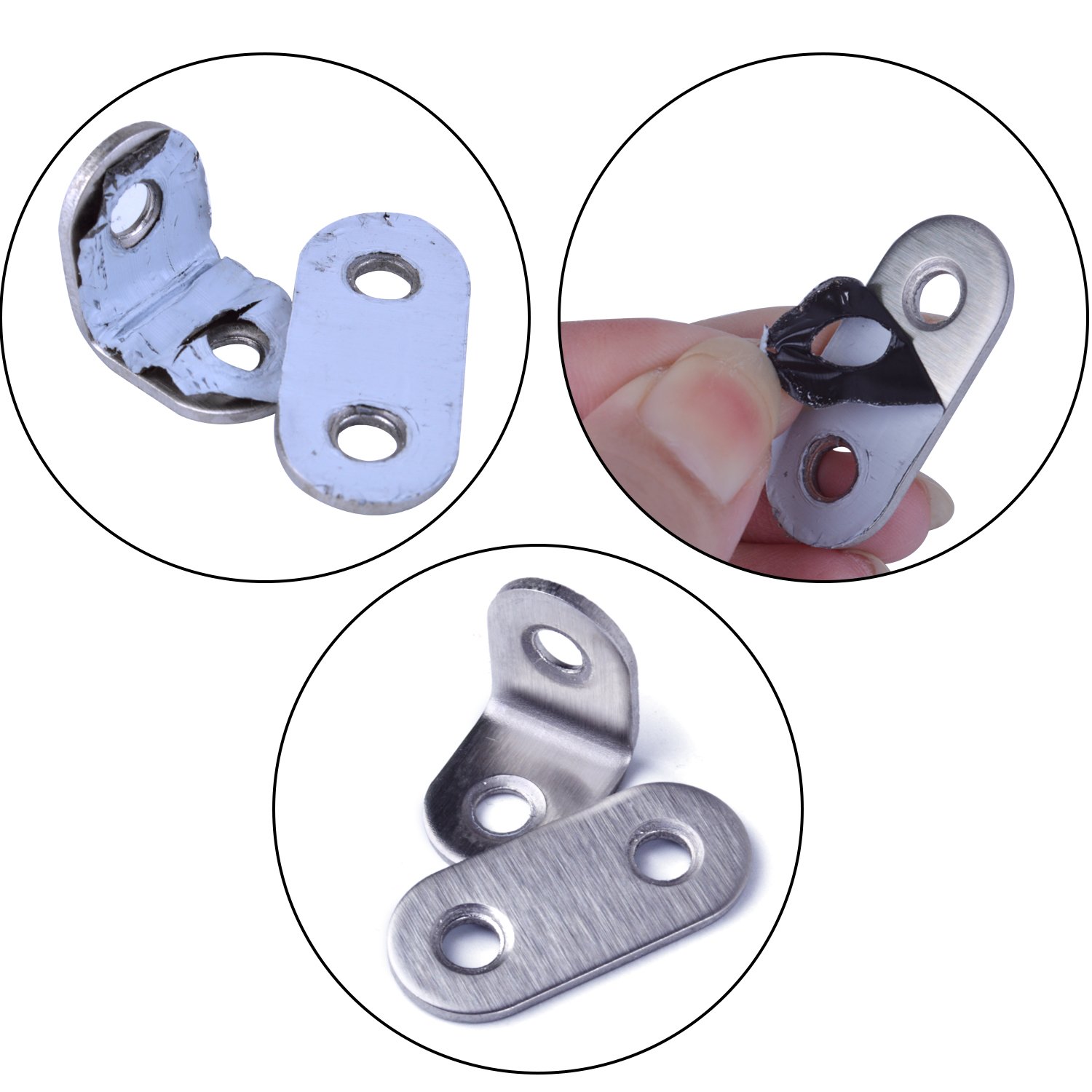 1-20 Pz Bretelle Angolari In Acciaio Inox Giunto Angolo Codice Staffa - Foto 2