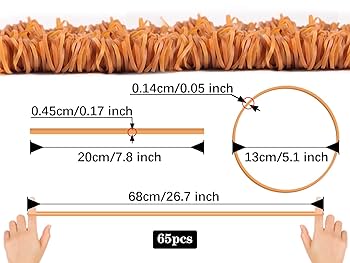 65 Pcs Rubber Bands 200 X 4 Mm Natural Rubber Bands For Home
