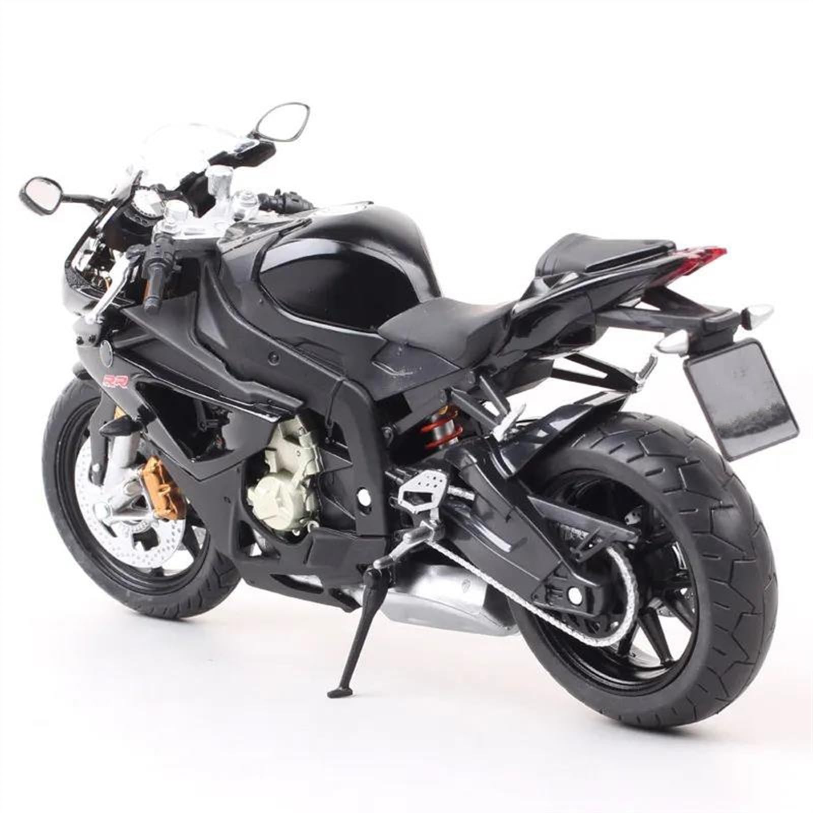 SEYXF Motorbike Toy Motorcycle Simulation Diecast Model Collection Gift 1:12 for BMW S 1000 RR S1000RR 2009(Black- Silver)