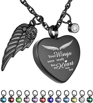 Heart Urn Necklace for Ashes Cremation 