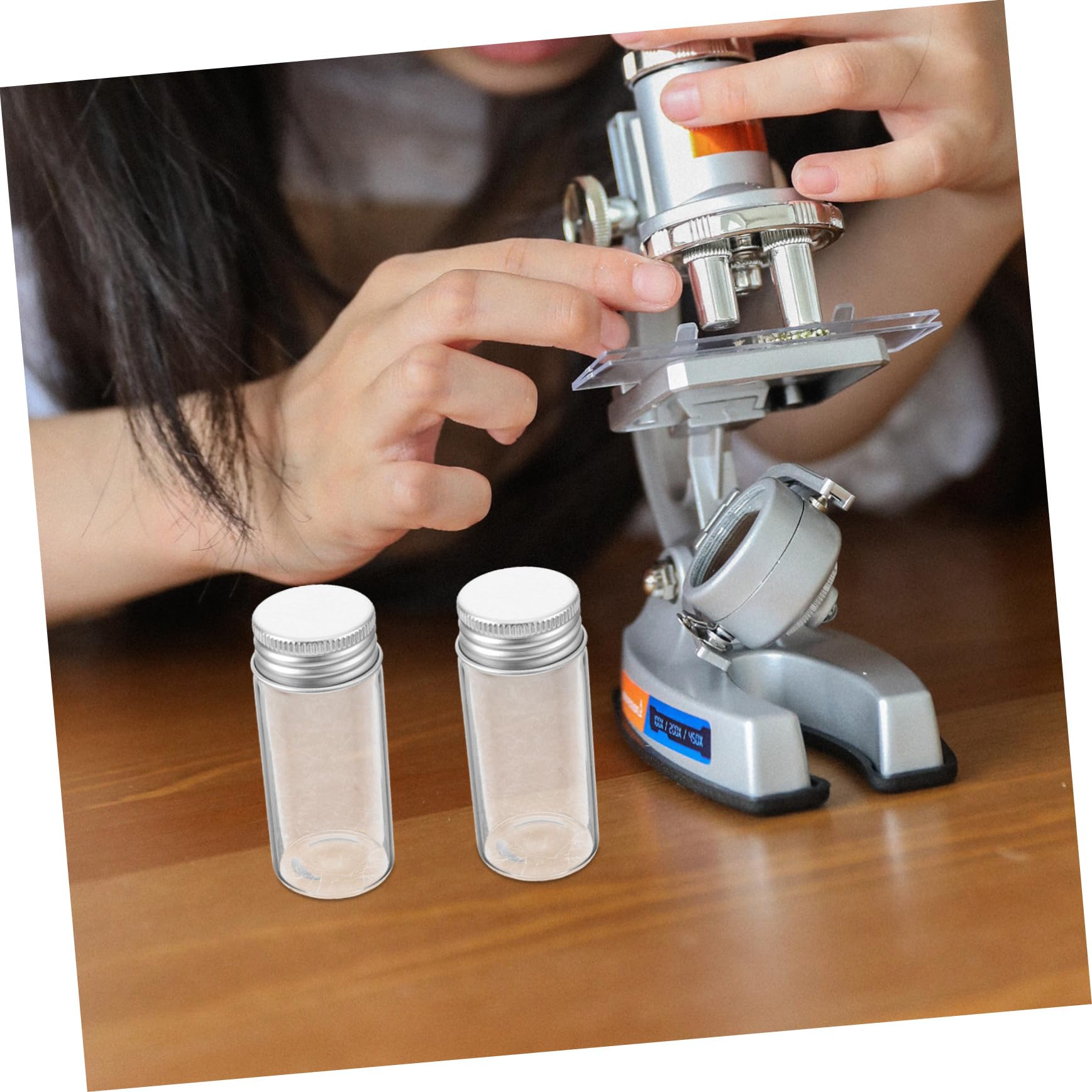 Cabilock 24 Stück Glasreagenzgläser Mit Eisen Deckel 30 Ml Reagenzgläser Für Wissenschaftliche Experimente Luftdicht Verschließbar Transparent Probenbehälter