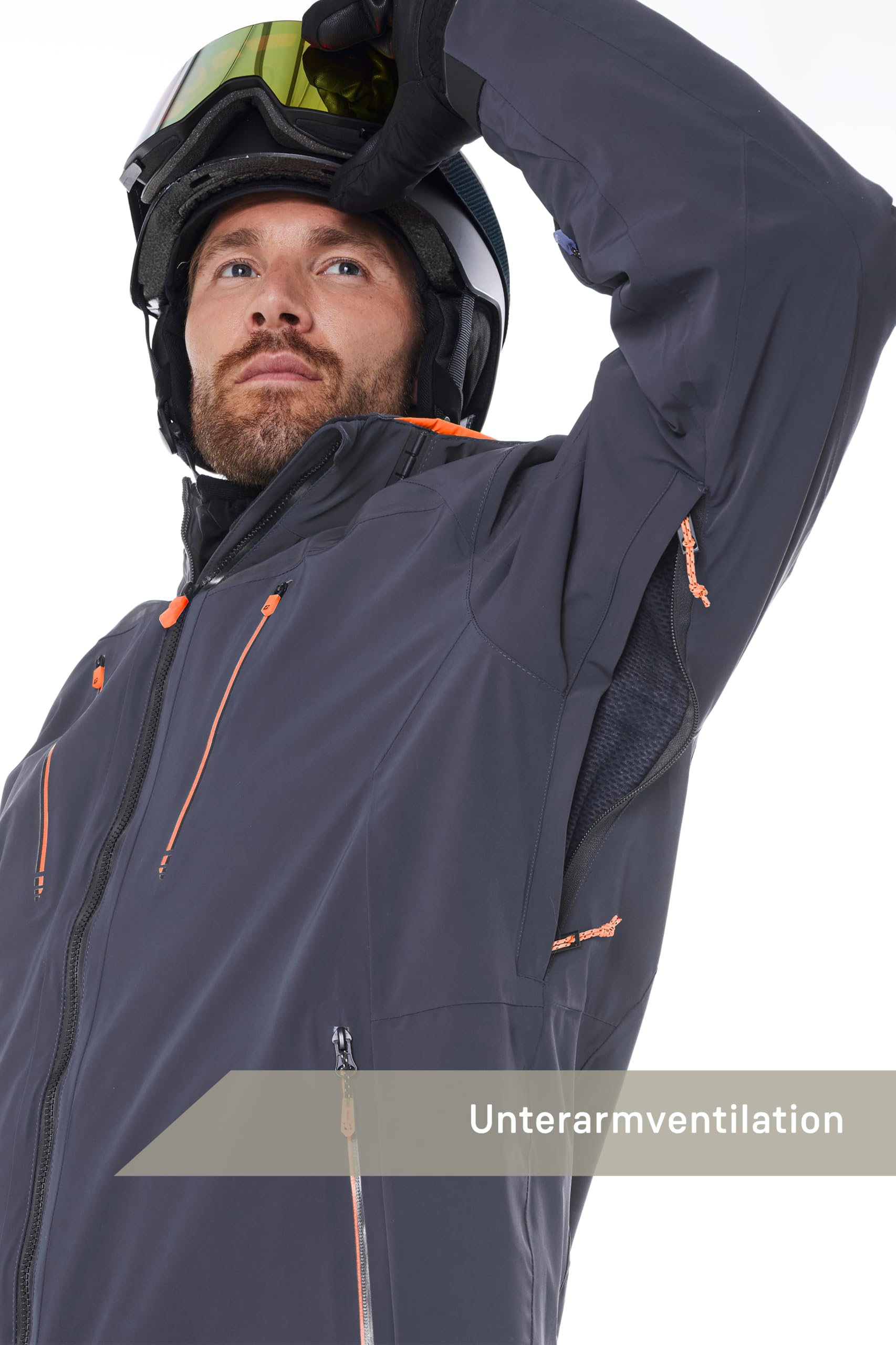 Killtec Herren Ksw 50 Mn Ski Jckt Skijacke/Funktionsjacke mit abzipbarer Kapuze, Schneefang und Unterarmventilation