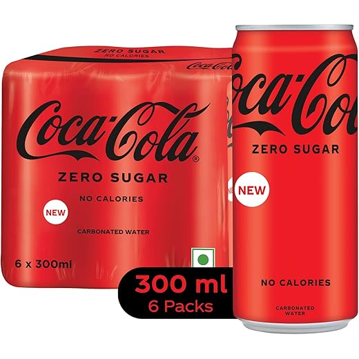 Coke Zero Sugar Cola 300ml 300 Ml